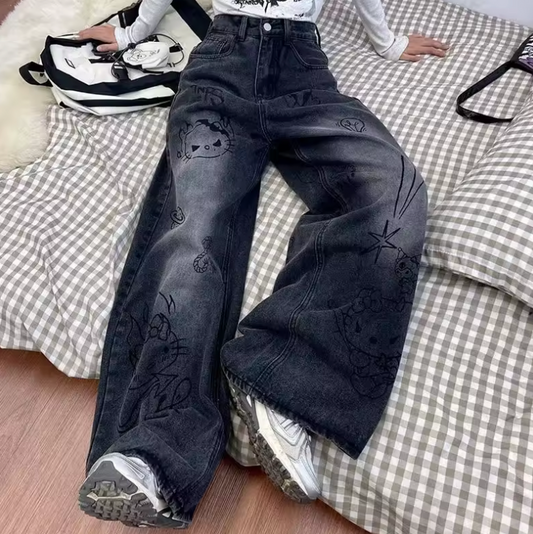 Jean Hello Kitty Y2K Baggy